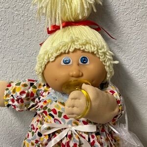 VTG Cabbage Patch Kid Girl Jesmar-Spain With Pacifier 1st Edition Lemon Hair ‘84